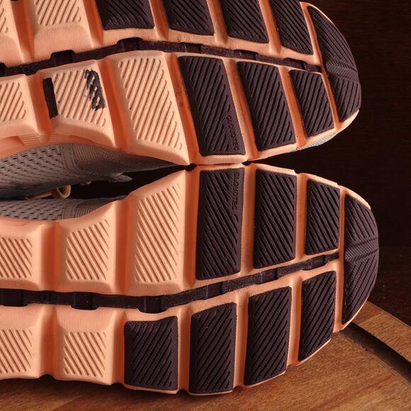 On Running Sneakers Womens SZ 11 Gray Orange Cloud X Athletic Training Gym Shoes - Picture 11 of 16